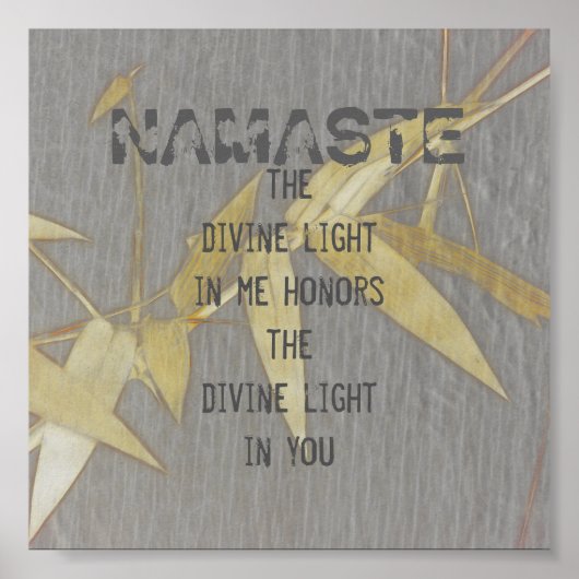 Namaste quote poster natuur kunst (Voorkant)