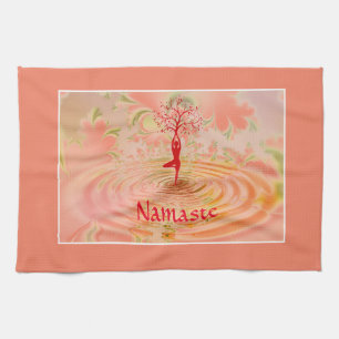 Namaste Quote Tree of Life Zen Yoga Theedoek
