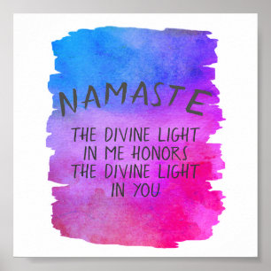Namaste quote waterverf verfontwerp poster