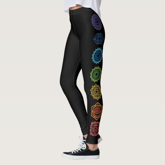 Namaste Rainbow Colored Chakras Leggings (Links)