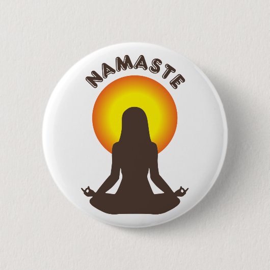 Namaste Ronde Button 5,7 Cm (Voorkant)