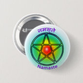 Namaste Ronde Button 5,7 Cm (Voorkant /achterkant)