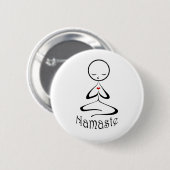 Namaste Ronde Button 5,7 Cm (Voorkant /achterkant)