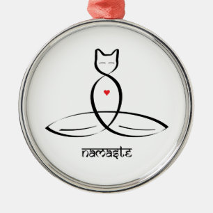 Namaste - Sanskrietstijltekst. Metalen Ornament