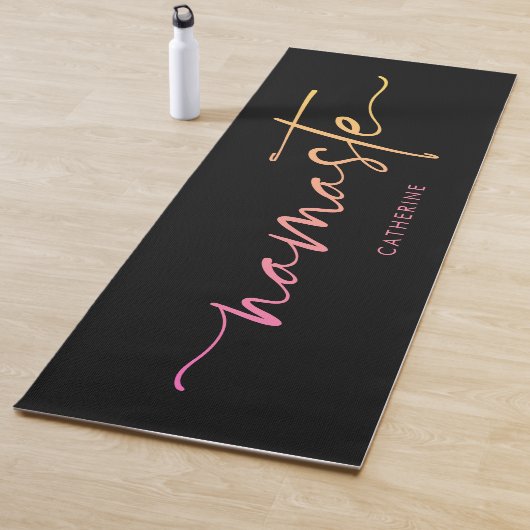 Namaste Script Schrijven Gradiënt Aangepaste Oefen Yogamat (In situ)