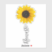 Namaste Script Sunflower Stem Sticker (Vel)
