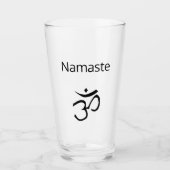 Namaste Simple Black Om Symbol Glas (Voorkant)
