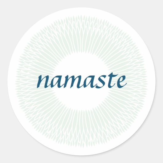 Namaste Small Round Sticker (Voorkant)