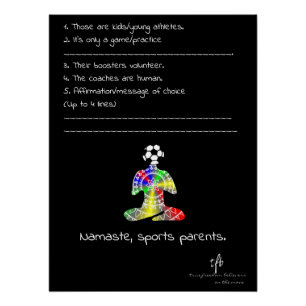 Namaste, Sportouders Lifelike TV Voetbal Perfect Poster