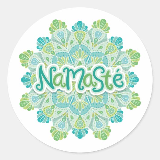Namasté-stickers Ronde Sticker (Voorkant)