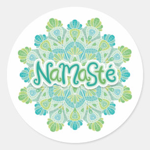 Namasté-stickers Ronde Sticker