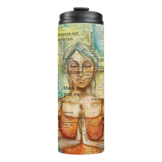 "Namaste" Thermische getumbler Thermosbeker (Voorkant)
