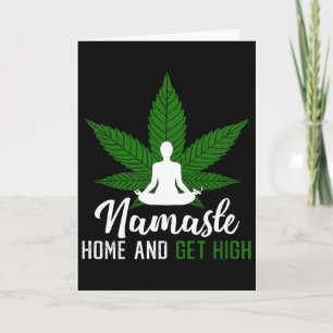 Namaste Thuis En Word Hoge Stoned Yoga Kaart