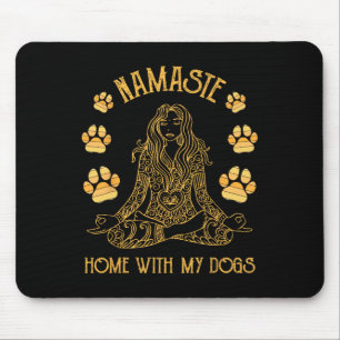Namaste Thuis Met Mijn Hond Grappige Yoga  Muismat