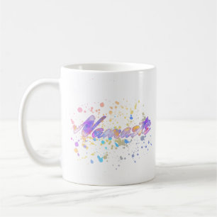 Namaste voor Yoga Aquarel Roze Mauve Geel Blauw Koffiemok