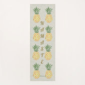 Namaste Waterverf ananaspatroon monogram Yogamat (Voorkant)