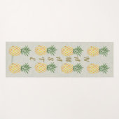 Namaste Waterverf ananaspatroon monogram Yogamat (Voorkant (horizontaal))