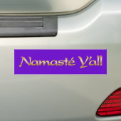 Namasté Y'all Gold Bumpersticker (Op auto)