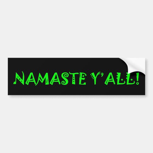 Namaste Y'All - Sticker Yoga Bumper (Devant)
