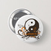 Namaste Yin Yang Ronde Button 5,7 Cm (Voorkant /achterkant)