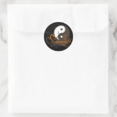 Namaste Yin Yang Ronde Sticker (Tas)