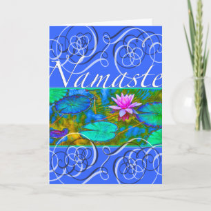 Namaste Yoga Dank je wel Elegant Lotus Blossom Bedankkaart