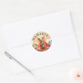 Namaste Yoga Dog Sticker (Envelop)