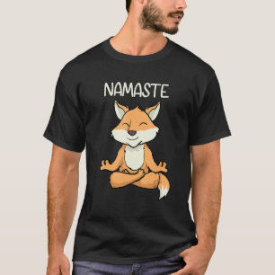 Namaste Yoga Funny Fox Meditation Animal T-shirt