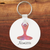 Namaste Yoga Girl Sleutelhanger (Voorkant)