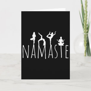 Namaste Yoga Houdingen Zen Fitness Vrouwen Workout Kaart