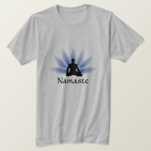 Namaste Yoga Lotus Man Aangepast T-shirt