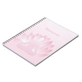 Namaste Yoga Lotus Pose Carnet rose Fleur (Côté gauche)