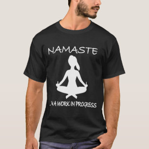 Namaste Yoga Lotus Pose Middle Finger T-shirt