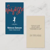 Namaste Yoga Pose Visitekaartje (Voorkant / Achterkant)