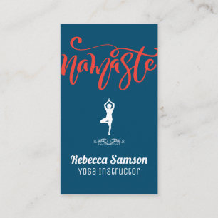 Namaste Yoga Pose Visitekaartje