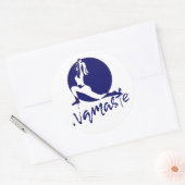 Namaste, yoga ronde sticker (Envelop)