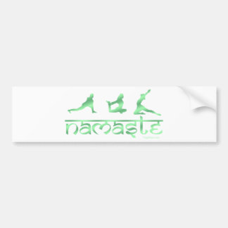 Namaste yoga stelt groen voor bumpersticker
