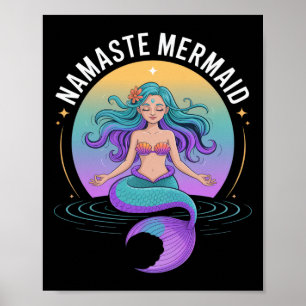Namaste Zeemeermin Voor Yogaliefhebbers Die Zen Vi Poster