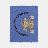 Namaste zoals deze voorgeschiedenis - grappige aap fleece deken (Voorkant)