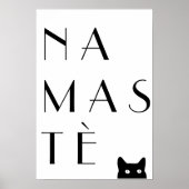 Namaste zwarte kat poster (Voorkant)
