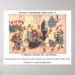 Namazu-e: Aardbeving meerval prenten # ELEVEN Poster