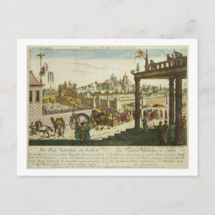 Namchas Place in Lahore, die de gouden troon toont Briefkaart