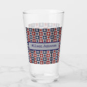 Name 250 years 1776-2026 Geometric Stars Pint Glas (Achterkant)