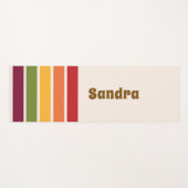 Name, 70s Retro Colors Stripe Panels Yogamat (Voorkant (horizontaal))
