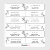Name and Address Typography for Wedding or Event Sticker (Vel)