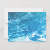 Name || Azure Blue Abstract Painting Frame Notitiekaartje (Achterkant)