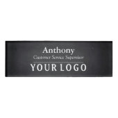 Name Badge Magnet Custom Logo Employee Staff Large (Voorkant)