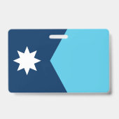 Name Badge with flag of Minnesota, USA (Back)