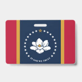 Name Badge with flag of Mississippi, USA (Back)