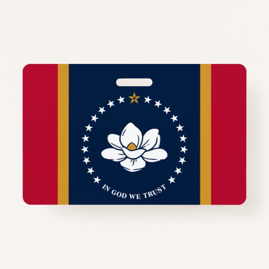 Name Badge with flag of Mississippi, USA (Devant)
